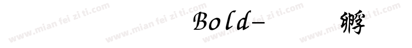 文鼎行楷 Bold字体转换